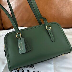 New Coach Swing Zip Large Hunter Green